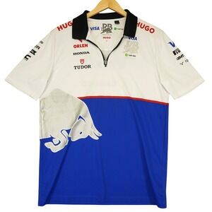 Visa Cash App RB F1 Hugo Boss Team Polo Zip Mens Large Racing Shirt